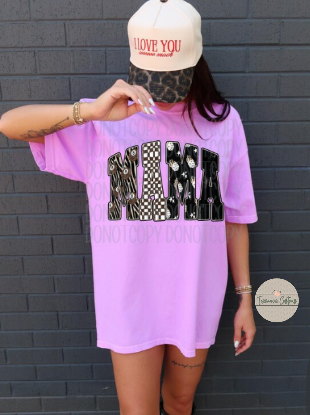 Retro Checkered Mama Graphic