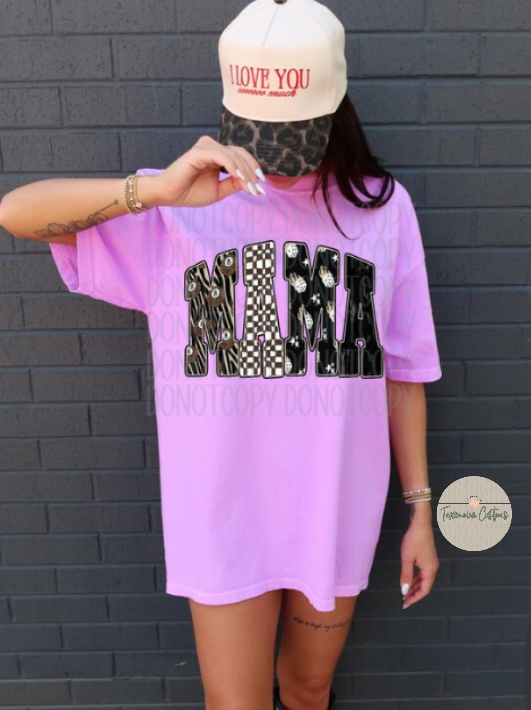 Retro Checkered Mama Graphic