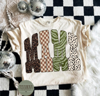 Zebra Checkered Mama Graphic
