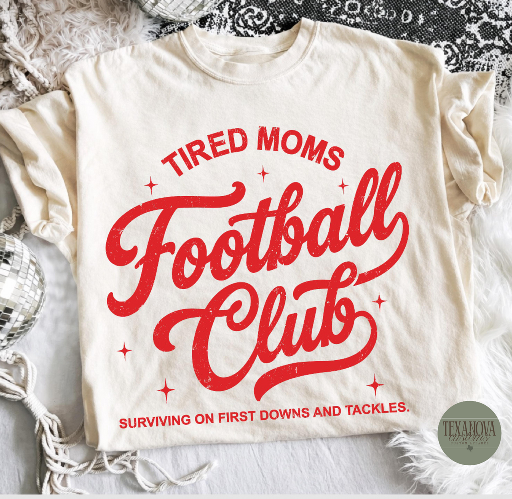 Tired moms football club Graphic
