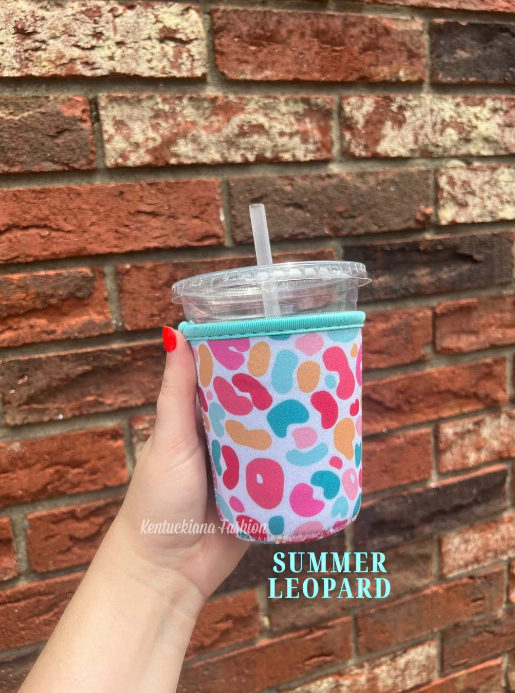 Summer Leopard Coffee Koozie