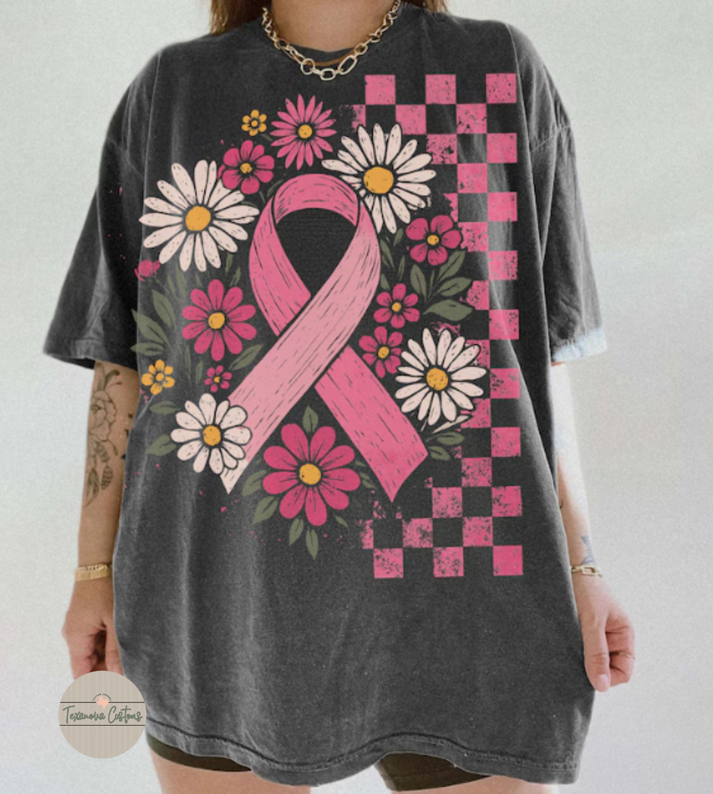 Floral Breast Cancer Graphic