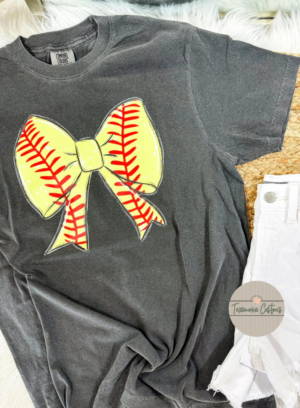 Softball Bow Graphic