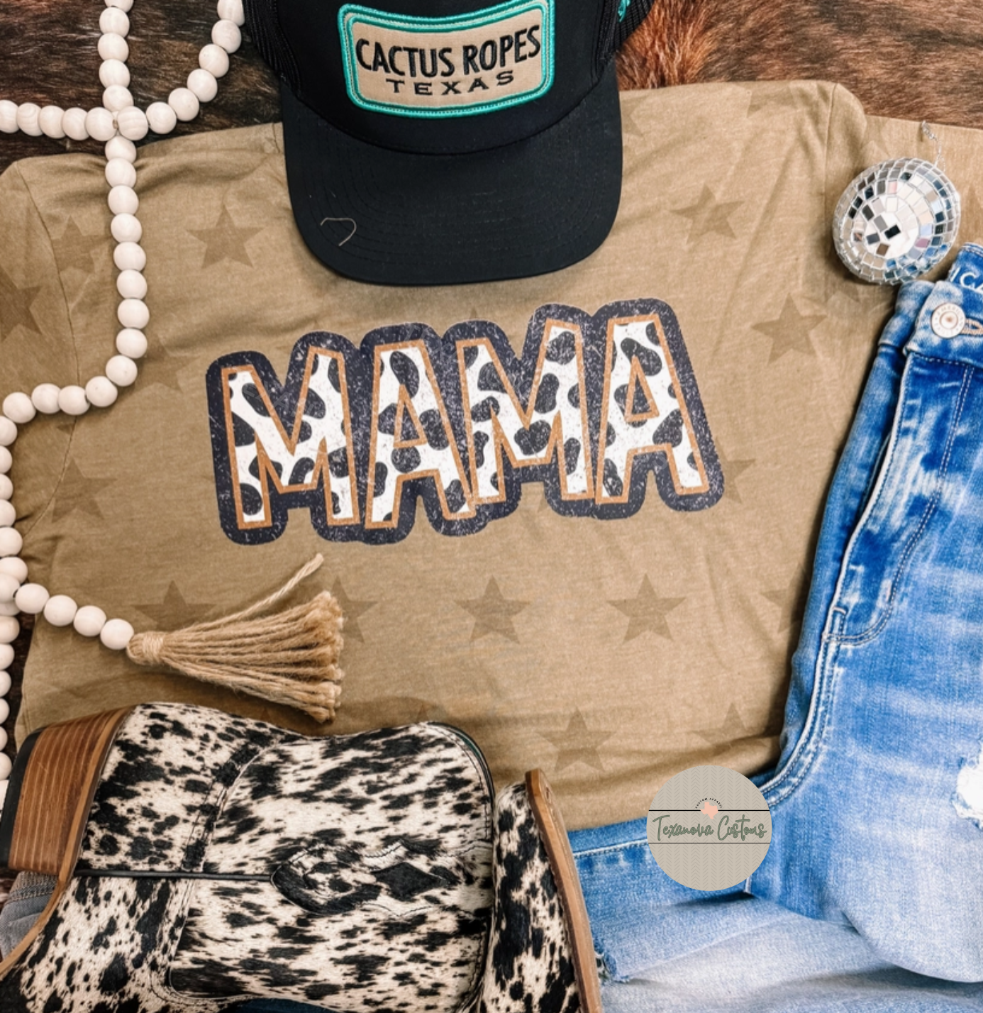 Cow Print Mama Graphic