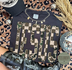 Camo Checkered Jesus Graphic