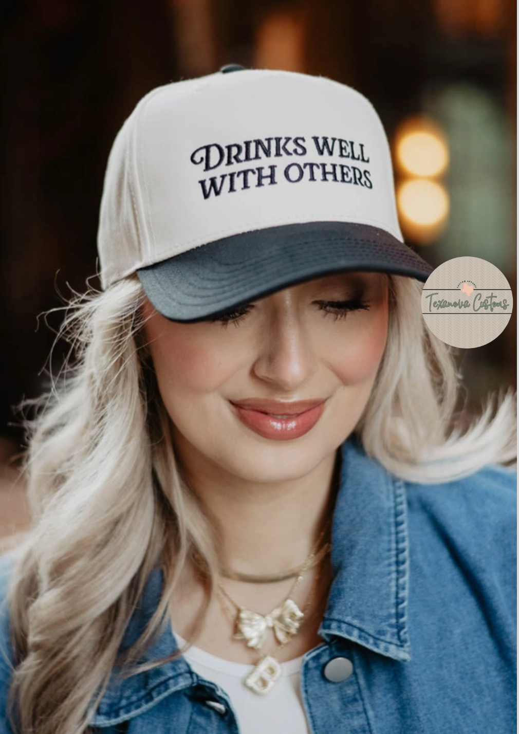 Drinks well with others Retro Trucker