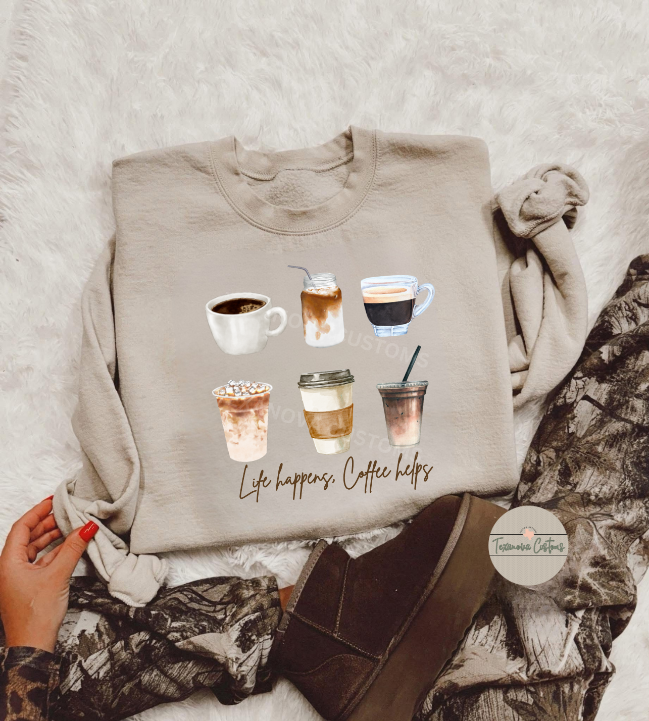 Life happens Coffee Graphic