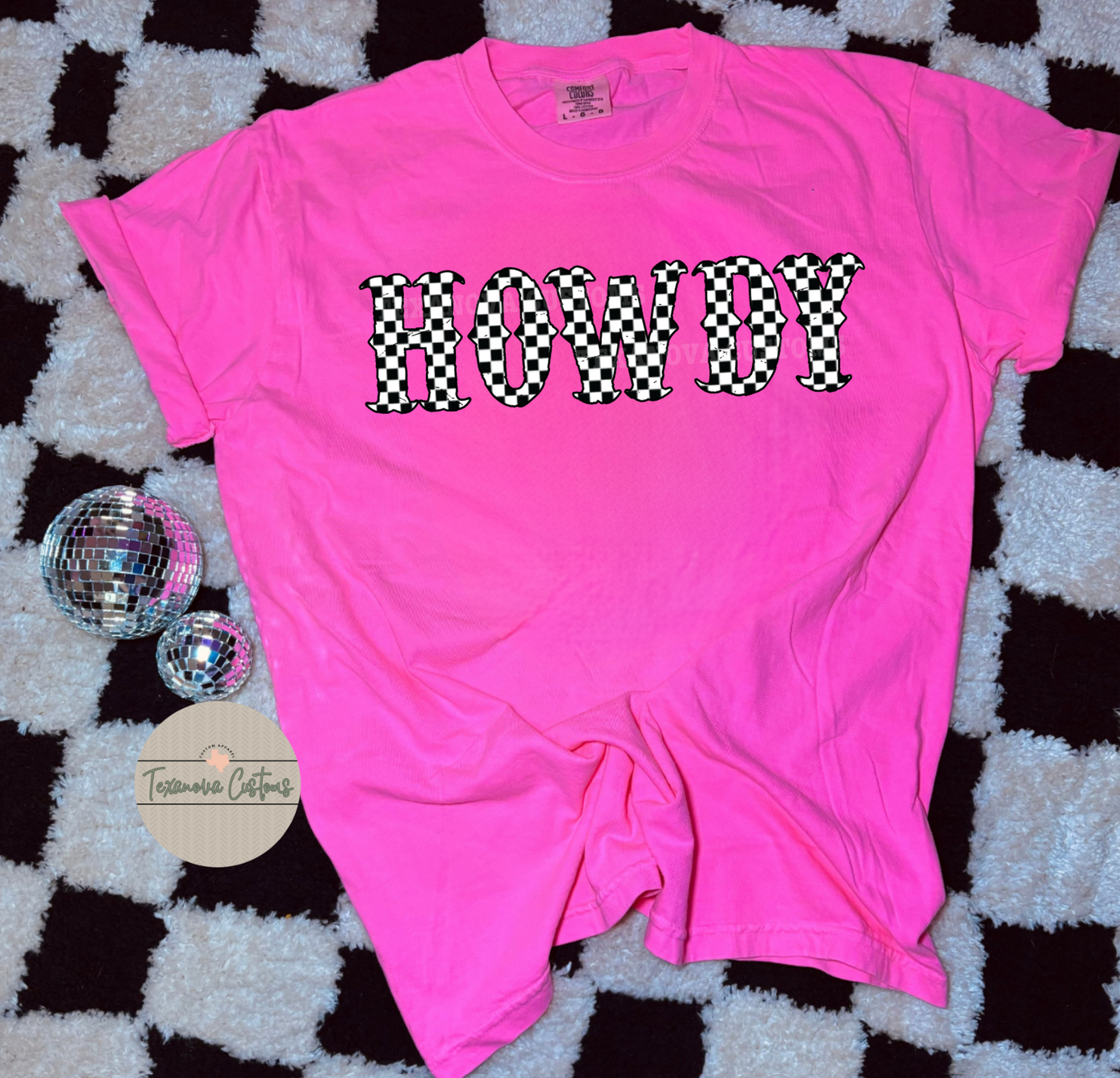 Checkered Howdy Graphic