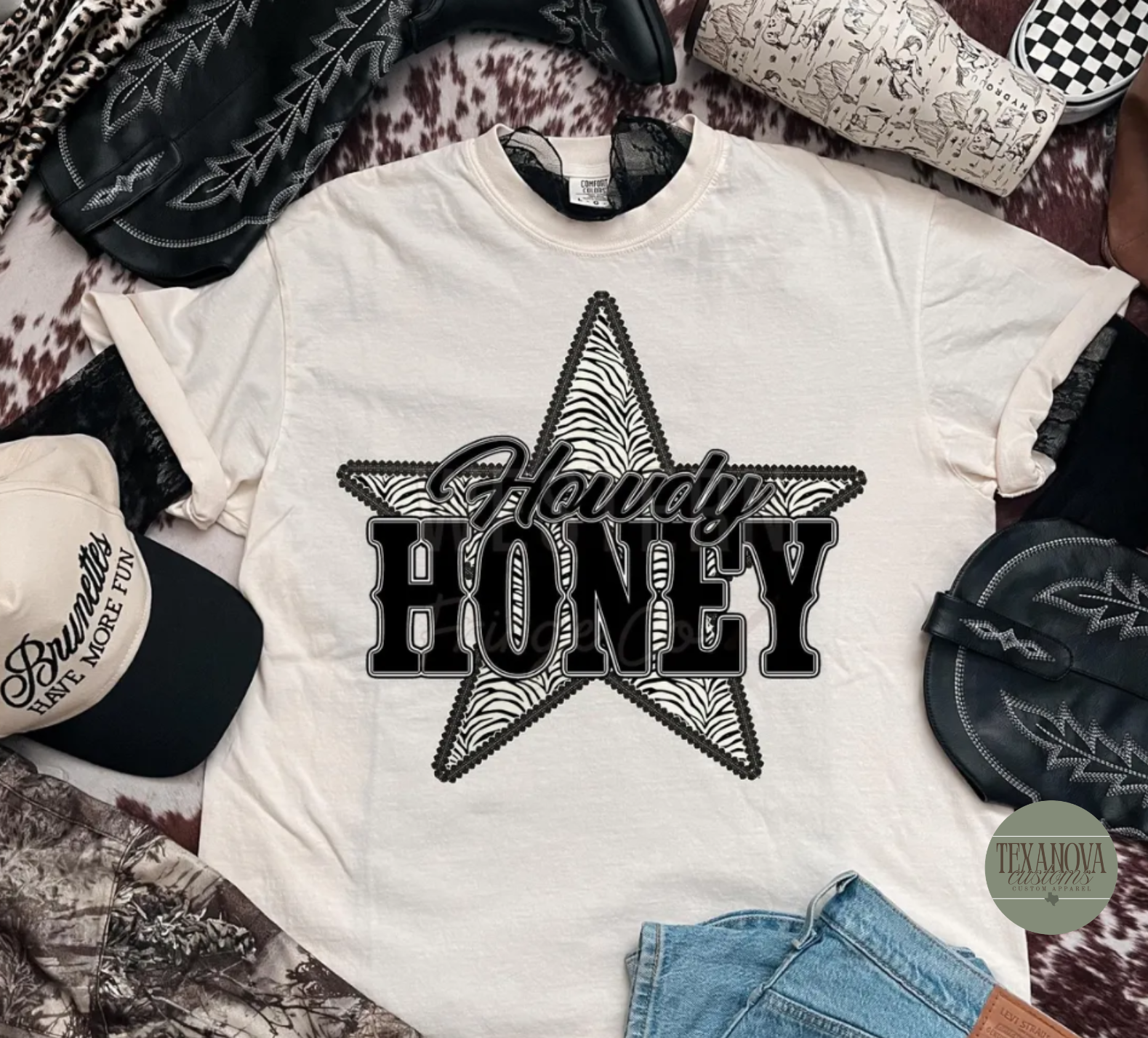Howdy Honey Zebra Graphic