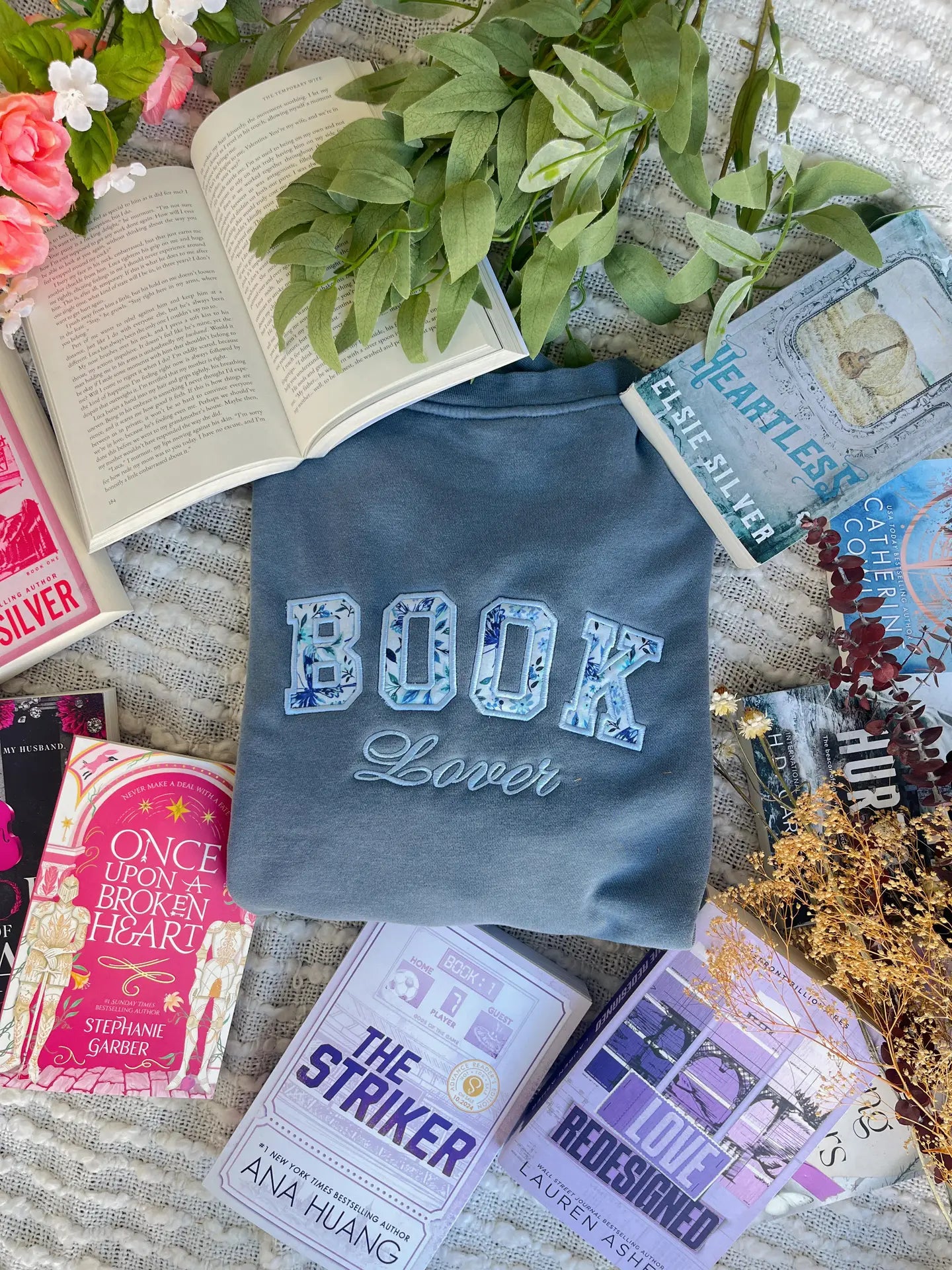 Embroidered Book Lover