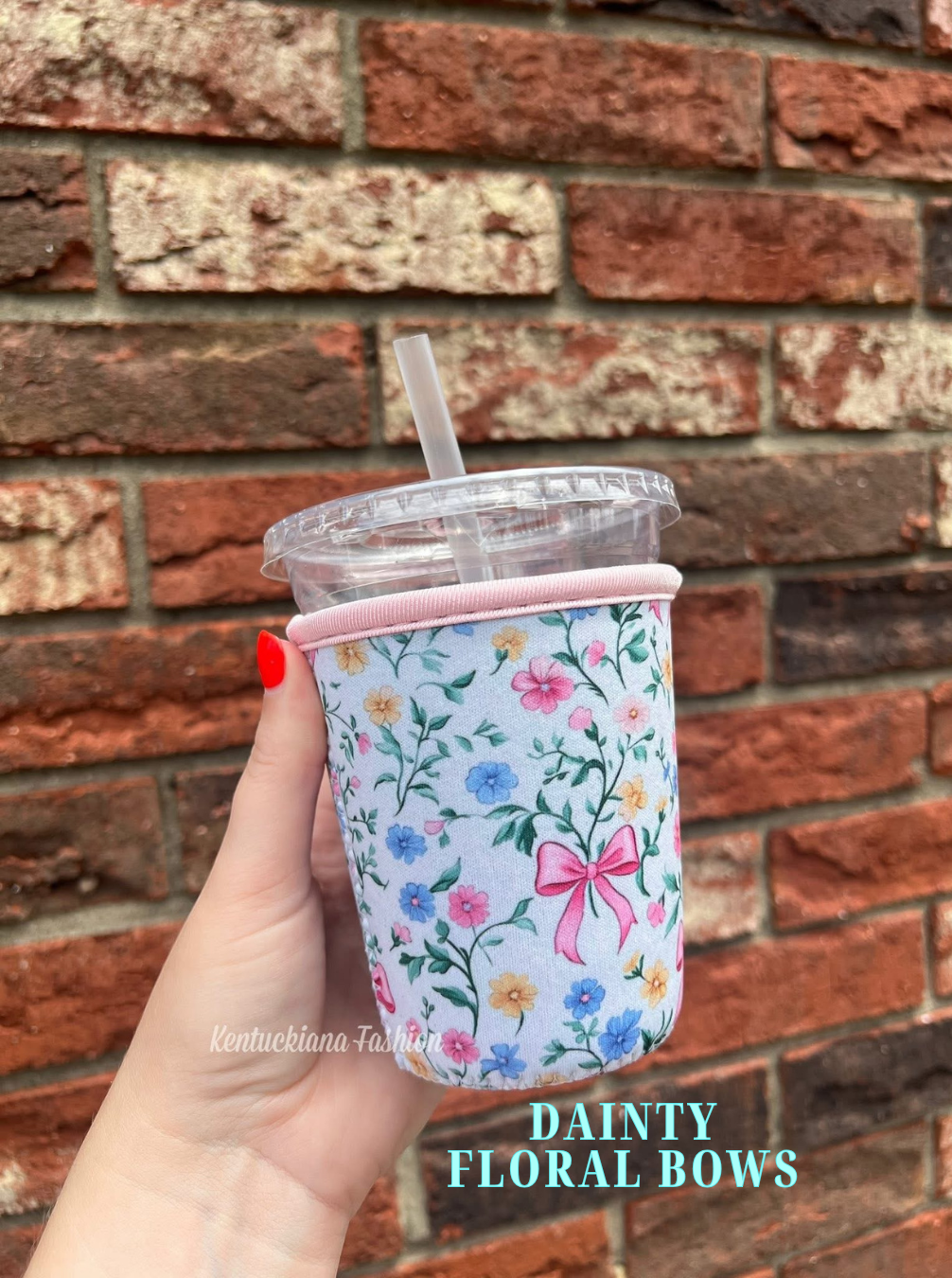 Dainty Floral Coffee Koozie