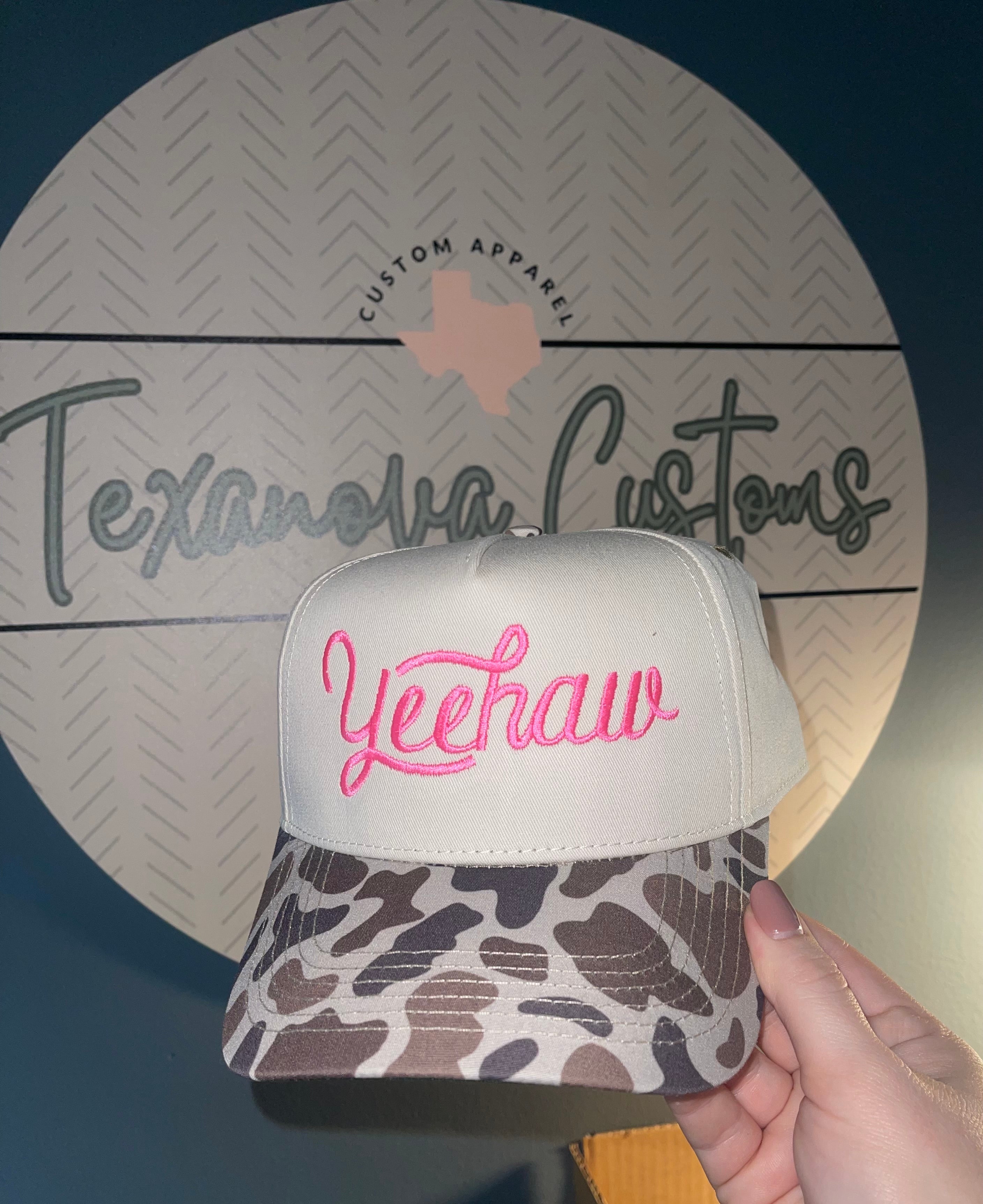 Yeehaw Camo Retro Trucker