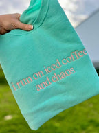 Embroidered iced coffee & chaos