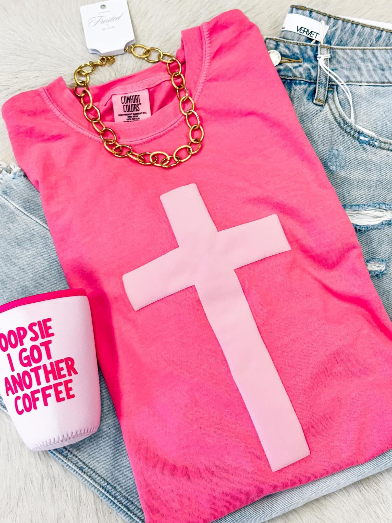 Pink on Pink Cross Graphic