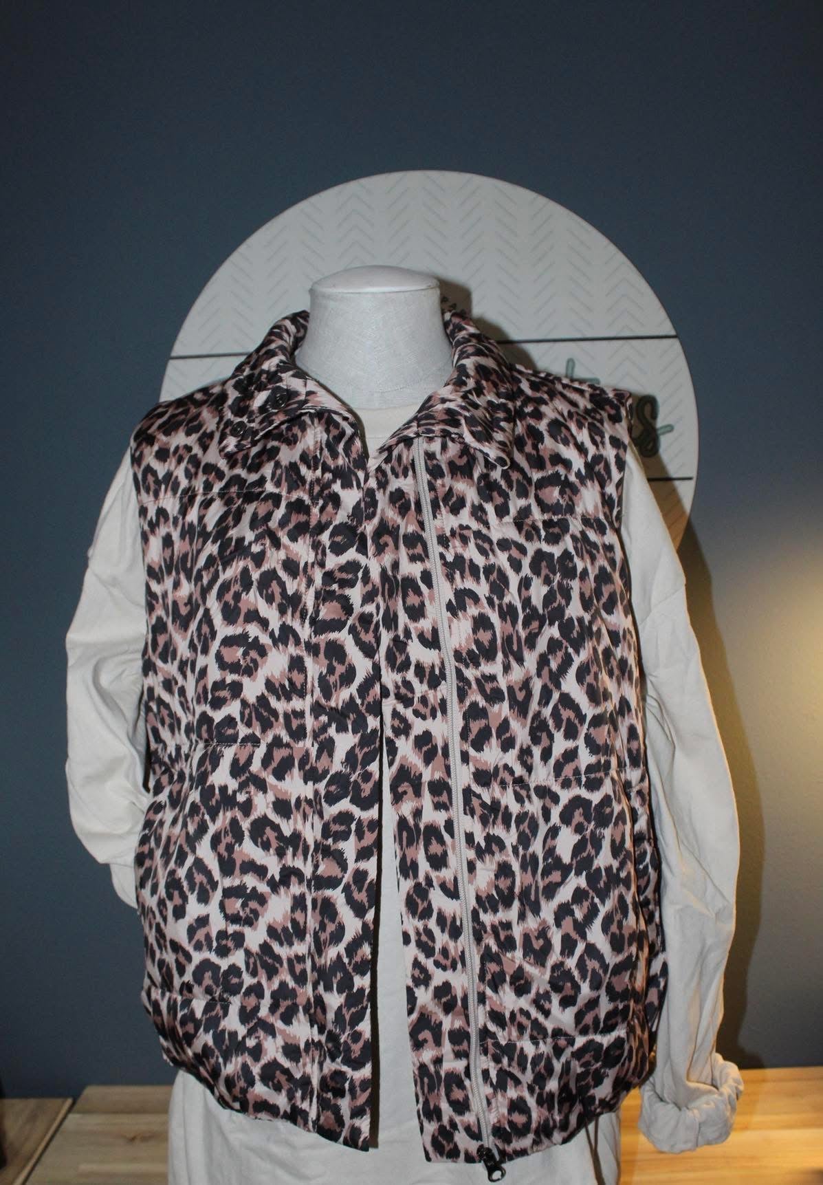 Cheetah Puff Vest