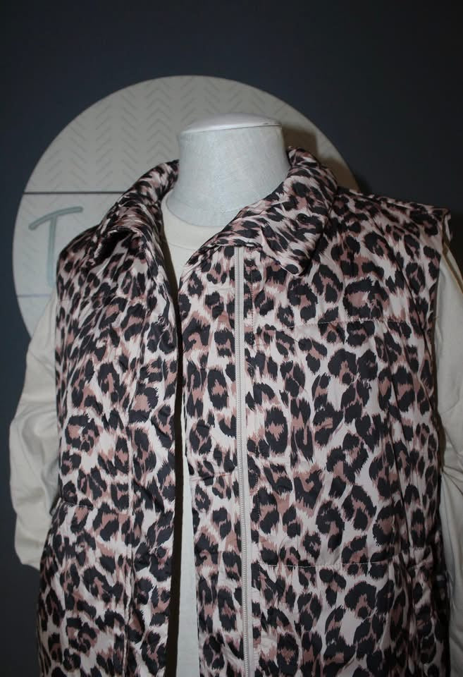Cheetah Puff Vest
