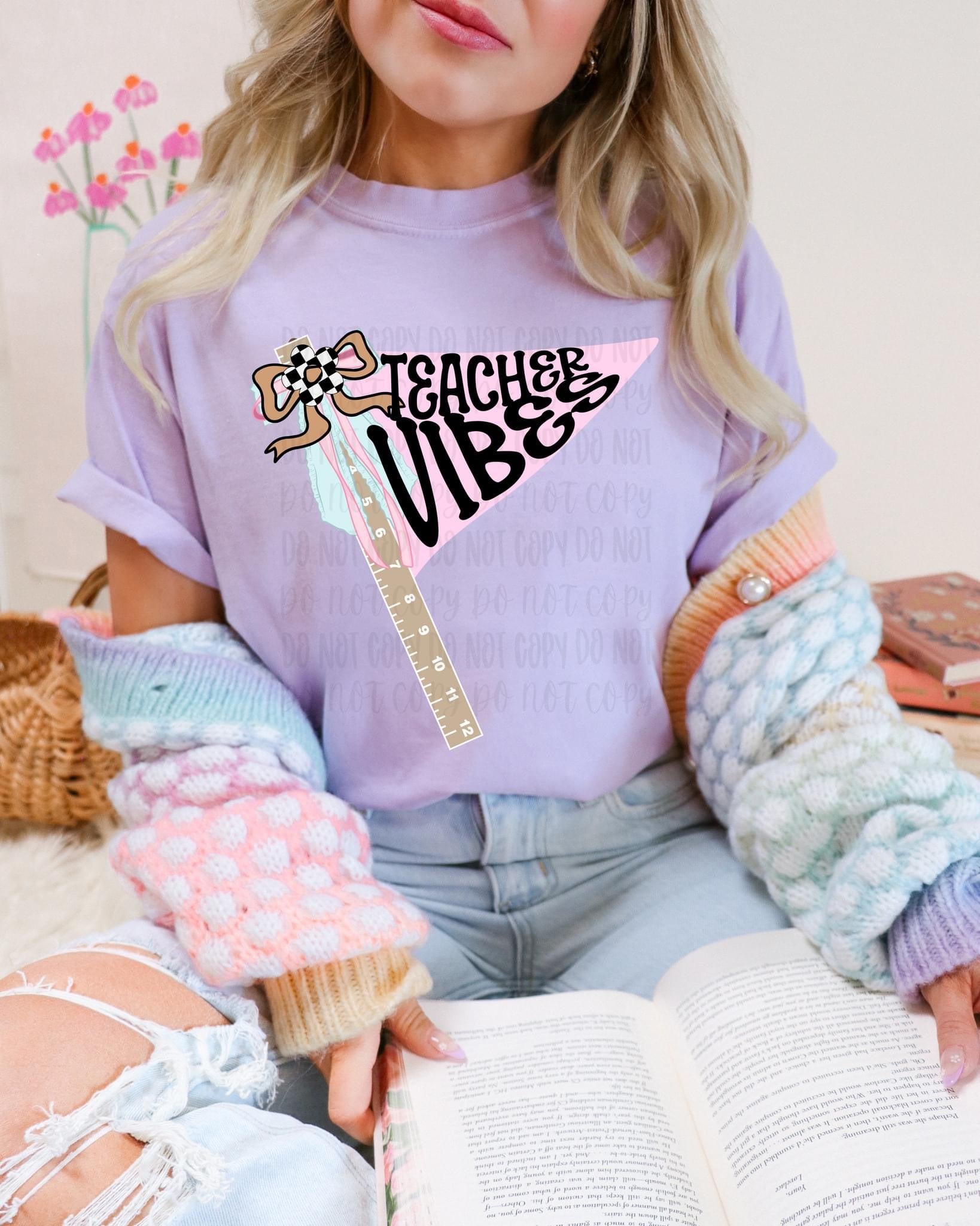 Teacher Vibes Graphic