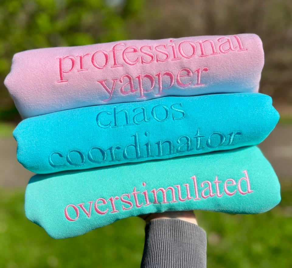 Embroidered Custom Saying