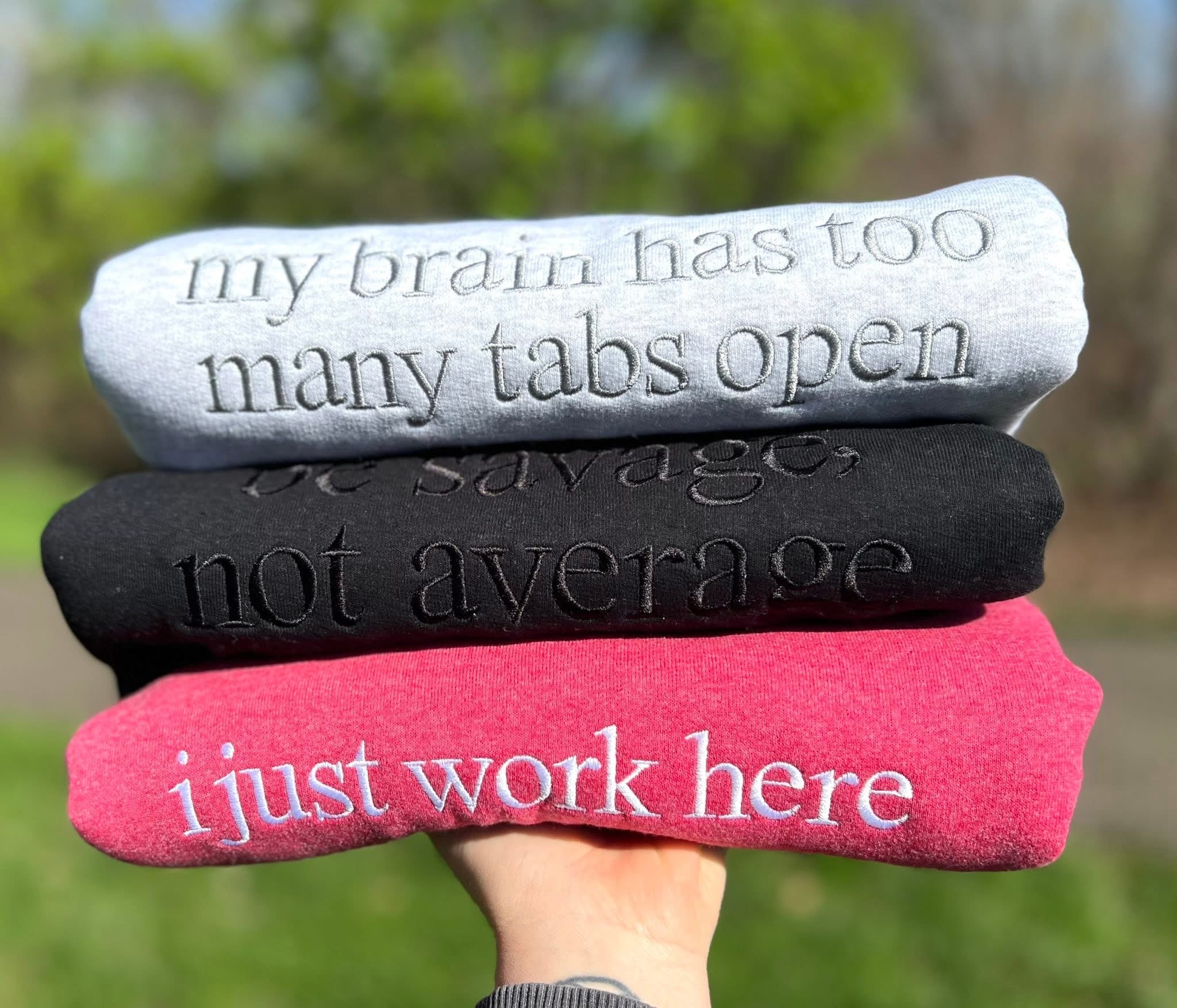 Embroidered Custom Saying