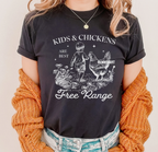 Kids & Chickens Free Range Graphic