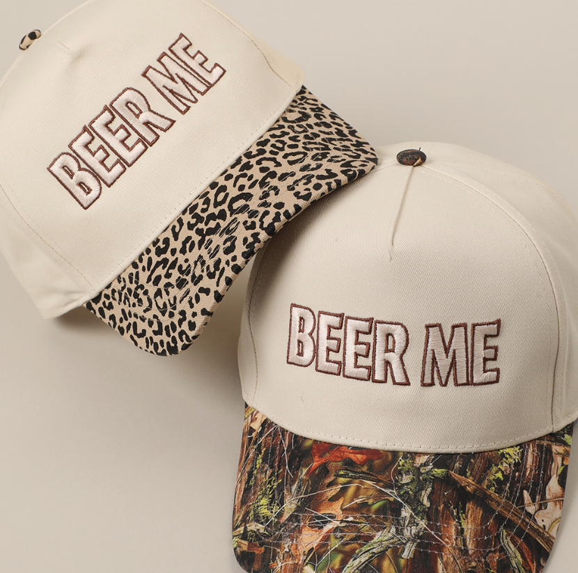 Beer me Cheetah/Camo Retro Trucker