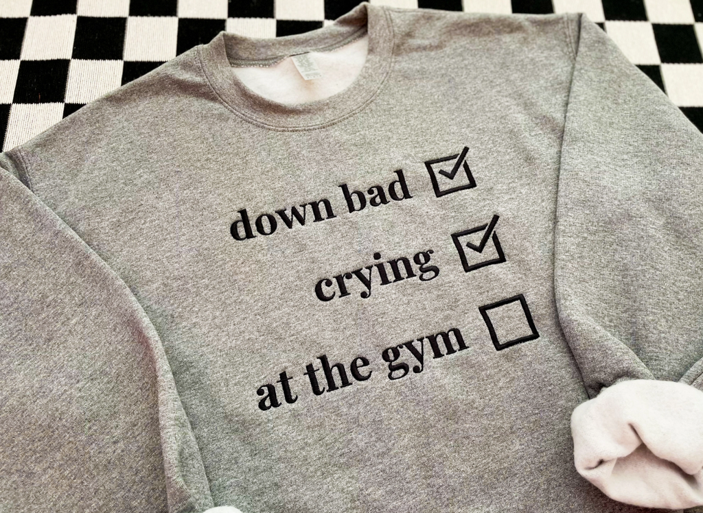 Embroidered Down Bad checklist