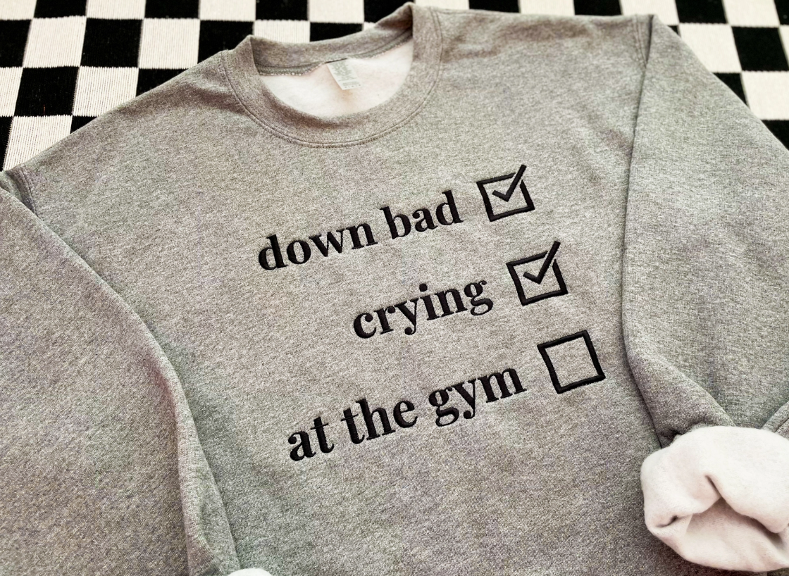 Embroidered Down Bad checklist