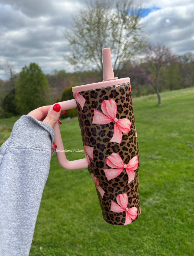 Cheetah Bows 40oz Tumbler