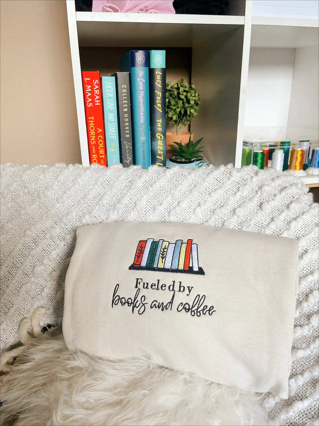 Embroidered Coffee & Books